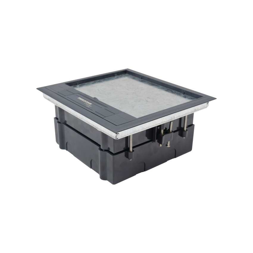 Caja de Piso para Cuatro Módulos Universales (Socket M4), para Alimentación Eléctrica y Redes de Datos (11000-43401) No Incluye Faceplates