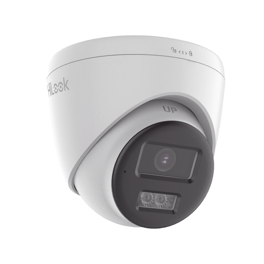 [Audio Bidireccional + Dual Light + ColorVu] Turret TURBOHD 2 Megapixel (1080p) / Lente 2.8 mm / 40 mts IR EXIR + 40 mts Luz Blanca / Micrófono y Bocina Integrado / Exterior IP67 / dWDR