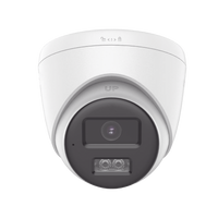 [Audio Bidireccional + Dual Light + ColorVu] Turret TURBOHD 2 Megapixel (1080p) / Lente 2.8 mm / 40 mts IR EXIR + 40 mts Luz Blanca / Micrófono y Bocina Integrado / Exterior IP67 / dWDR