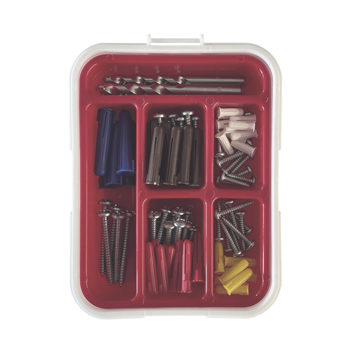 Kit para Sistemas de Fijación en Concreto, Taquetes con doble expansión y guía incluida para fácil instalación (104 piezas)