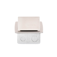 Mini Caja de Piso Rectangular en Acero Inoxidable con 2 Contactos Eléctricos (11000-21201)