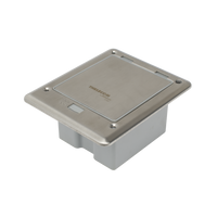 Caja de Piso con Contacto Eléctrico (Duplex), Resistente al Agua, IP66 (Con Tapa Cerrada) (11000-53201)