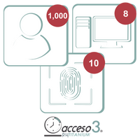 [BAJO PEDIDO] Licencia de 3 años para software Acceso3 TITANIUM / 1000 Empleados / 10 reloj / 10 PC