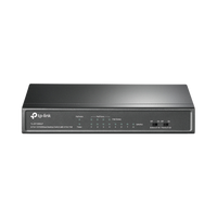 Switch PoE No Administrable de Escritorio / 8 puertos 10/100 Mbps / 4 puertos PoE af / Presupuesto 41 W / Modo extensor PoE hasta 250 metros / Calidad video prioritaria