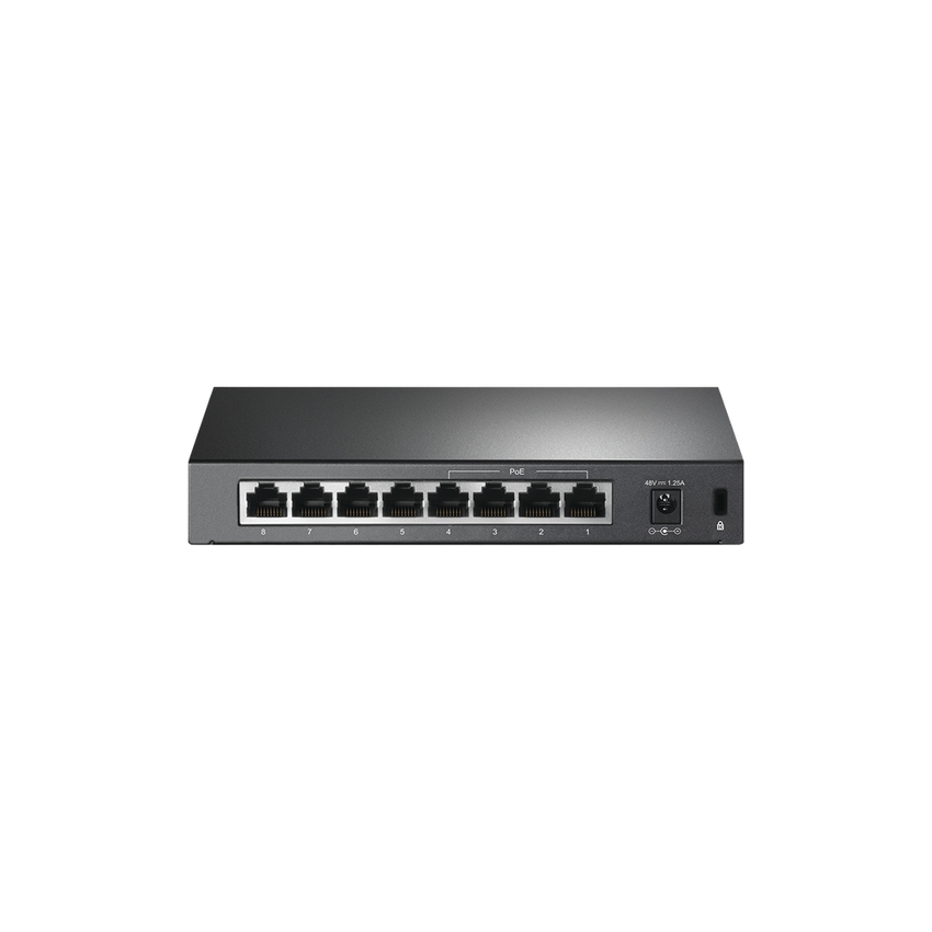Switch PoE+ No Administrable / De Escritorio 8 puertos 10/100 Mbps / 4 puertos PoE af/at Inteligente / Presupuesto 66 W / Hasta 250 metros