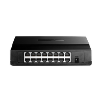Switch no administrable de 16 puertos 10/100 Mbps para escritorio