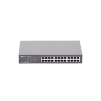 Switch no administrable de 24 puertos 10/100 Mbps para escritorio/rack
