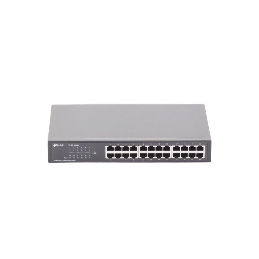 Switch no administrable de 24 puertos 10/100 Mbps para escritorio/rack