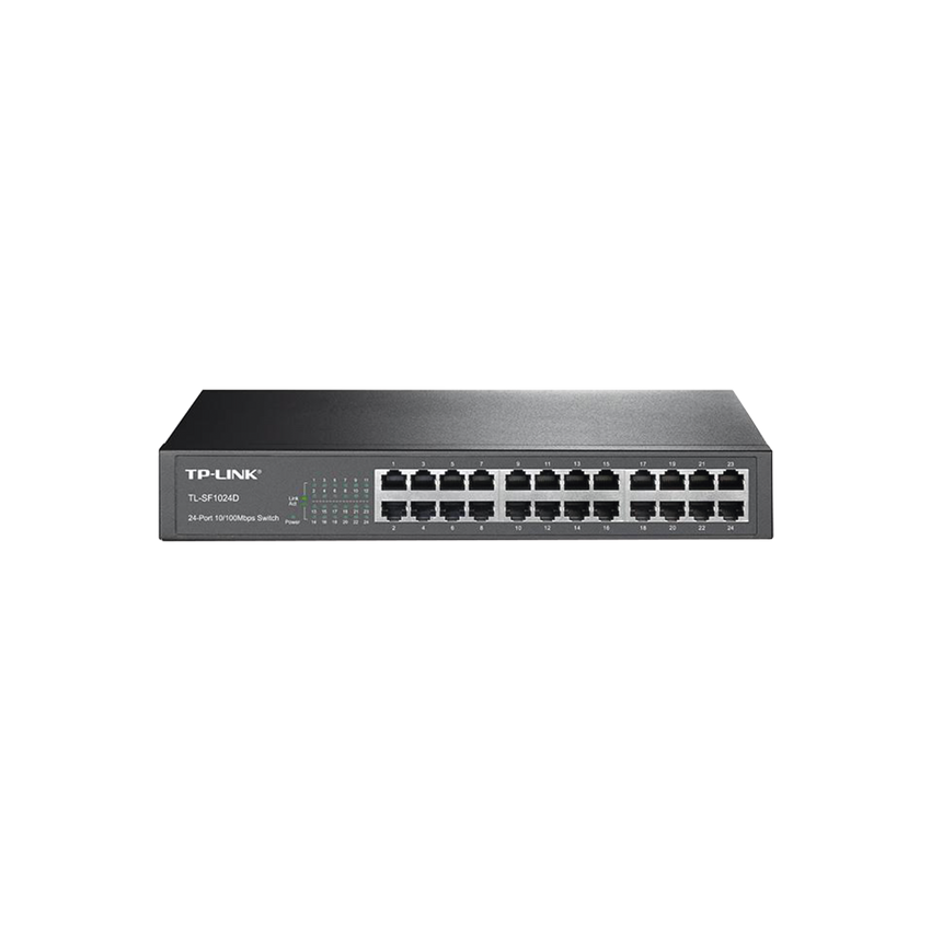 Switch no administrable de 24 puertos 10/100 Mbps para escritorio/rack