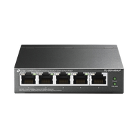 Switch Escritorio No Administrable de 5 puertos 100/100/1000 Mbps / Con 4 puertos PoE 802.3af/at de hasta 40 W
