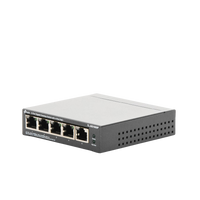 Switch Escritorio No Administrable de 5 puertos 10/100/1000 Mbps / Con 4 puertos PoE 802.3af/at de hasta 65 W / PoE Extendido hasta 250 metros
