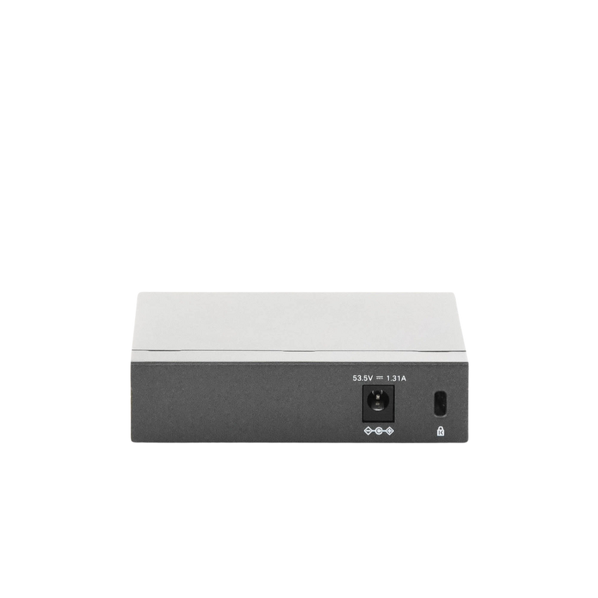 Switch Escritorio No Administrable de 5 puertos 10/100/1000 Mbps / Con 4 puertos PoE 802.3af/at de hasta 65 W / PoE Extendido hasta 250 metros