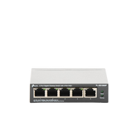 Switch Escritorio No Administrable de 5 puertos 10/100/1000 Mbps / Con 4 puertos PoE 802.3af/at de hasta 65 W / PoE Extendido hasta 250 metros