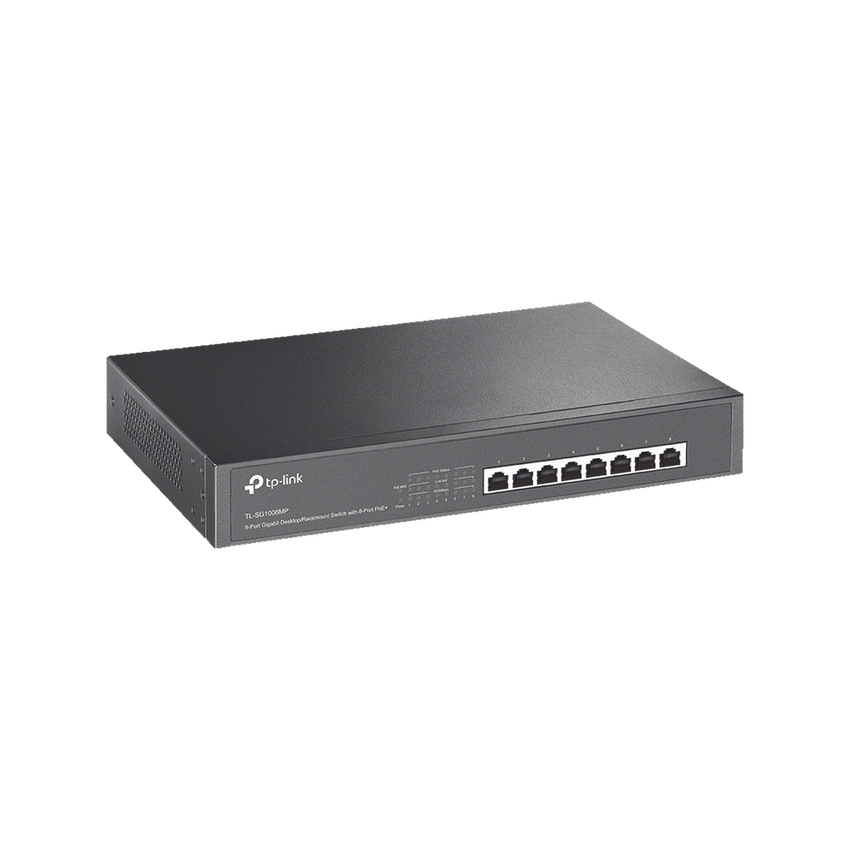 Switch Gigabit PoE+ no administrable de 8 puertos 10/100/1000 Mbps, para escritorio