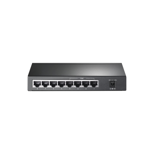 Switch Gigabit PoE+ no administrable de 8 puertos 10/100/1000 Mbps, solo 4 puertos PoE, para escritorio