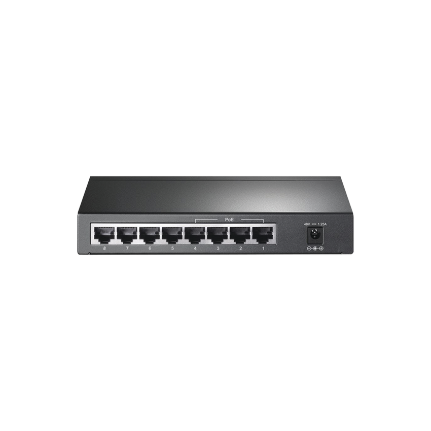 Switch Gigabit PoE+ no administrable de 8 puertos 10/100/1000 Mbps, solo 4 puertos PoE, para escritorio