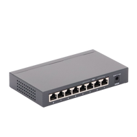 Switch Gigabit PoE+ no administrable de 8 puertos 10/100/1000 Mbps, solo 4 puertos PoE, para escritorio