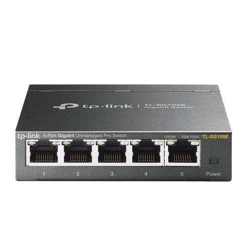 Switch Escritorio Easy Smart de 5 puertos 10/100/1000 Mbps / IGMP para Vigilancia / Calidad en el Servicio (QoS) / Gestión GUI
