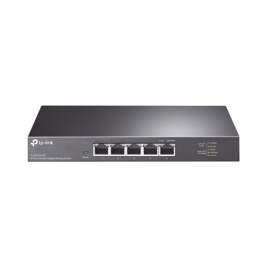 Switch Gigabit no administrable de 5 puertos 100 Mbps/ 1 Gbps/ 2.5 Gbps ideal para WiFi 6