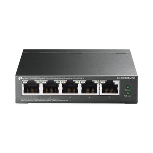 Switch Administrable / Escritorio Easy Smart / 5 puertos 10/100/1000 Mbps / IGMP para Vigilancia / Calidad en el Servicio (QoS) / Gestión GUI / Recuperación automática PoE
