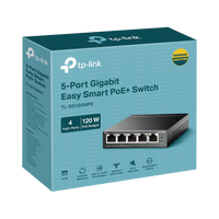 Switch Administrable / Escritorio Easy Smart / 5 puertos 10/100/1000 Mbps / IGMP para Vigilancia / Calidad en el Servicio (QoS) / Gestión GUI / Recuperación automática PoE