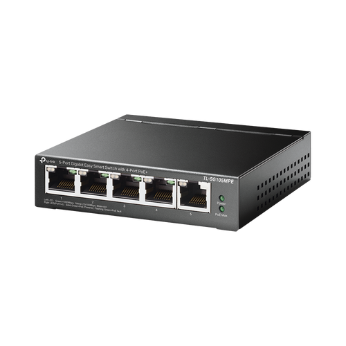 Switch Administrable / Escritorio Easy Smart / 5 puertos 10/100/1000 Mbps / IGMP para Vigilancia / Calidad en el Servicio (QoS) / Gestión GUI / Recuperación automática PoE