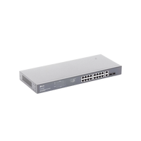 Switch no administrable de 16 puertos 10/100/1000Mbps y PoE af/at, 2 puertos SFP hasta 250W.