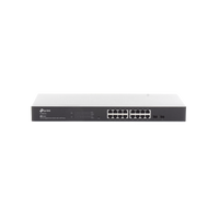 Switch Omada SDN Administrable / 16 puertos Gigabit y 2 puertos SFP / Funciones sFlow, QinQ y QoS / Administración centralizada OMADA