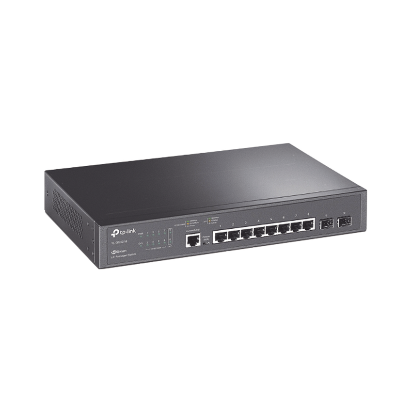 Switch JetStream SDN Administrable 8 puertos 10/100/1000 Mbps + 2 puertos SFP, administración centralizada OMADA SDN