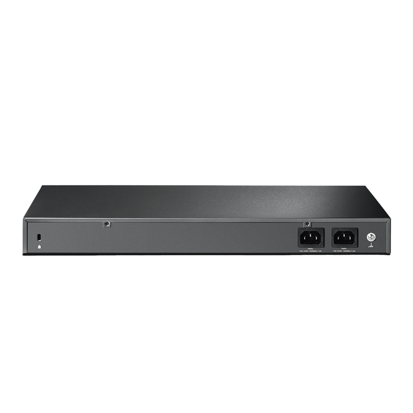 Switch de Fibra Óptica L2+ Omada / 24 puertos SFP 1GE / 4 Puertos Combinados SFP+/RJ45 Gigabit / 2 Puertos Consola RJ45|micro-SUB / Administración Centralizada Omada o Stand-Alone / Compatile con IPv6 /  Multicast IGMP