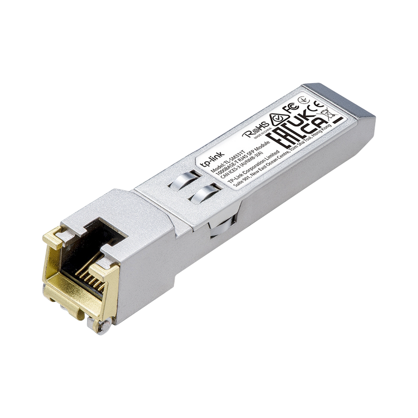 Transceptor mini-GBIC SFP RJ45 / Admite 1000BASE-T / Hasta 100 metros / Conector RJ45 (1G)