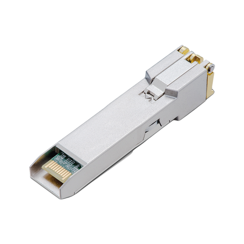 Transceptor mini-GBIC SFP+ RJ45 / Admite 10GBASE-T, 5GBASE-T, 2.5GBASE-T, 1000BASE-T y 100BASE-TX /  Distancia Hasta 30 metros / Conector RJ45 (10G)