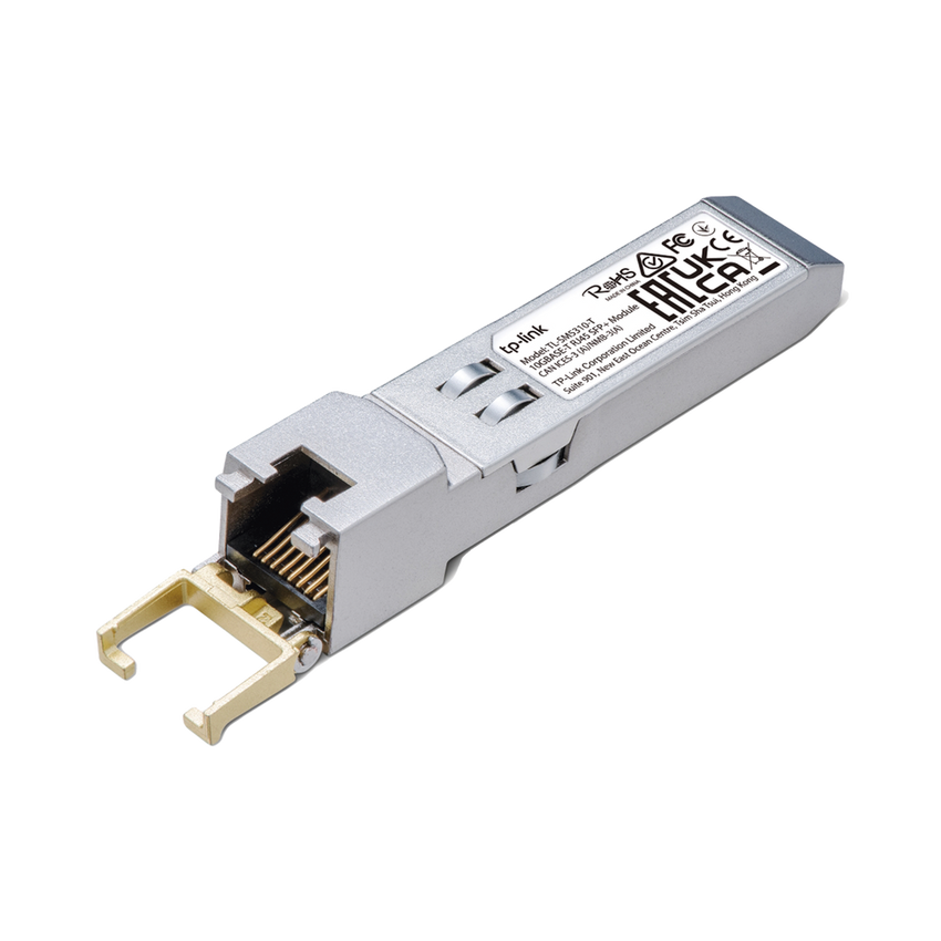Transceptor mini-GBIC SFP+ RJ45 / Admite 10GBASE-T, 5GBASE-T, 2.5GBASE-T, 1000BASE-T y 100BASE-TX /  Distancia Hasta 30 metros / Conector RJ45 (10G)