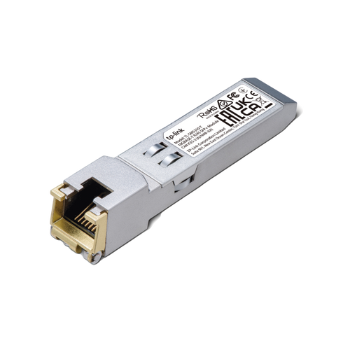 Transceptor mini-GBIC SFP+ RJ45 / Admite 10GBASE-T, 5GBASE-T, 2.5GBASE-T, 1000BASE-T y 100BASE-TX /  Distancia Hasta 30 metros / Conector RJ45 (10G)