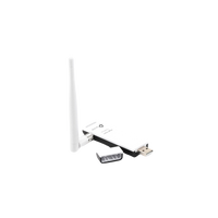 Adaptador USB inalámbrico de alta ganancia N 150 Mbps 2.4 GHz con 1 antena desmontable de 4dBi