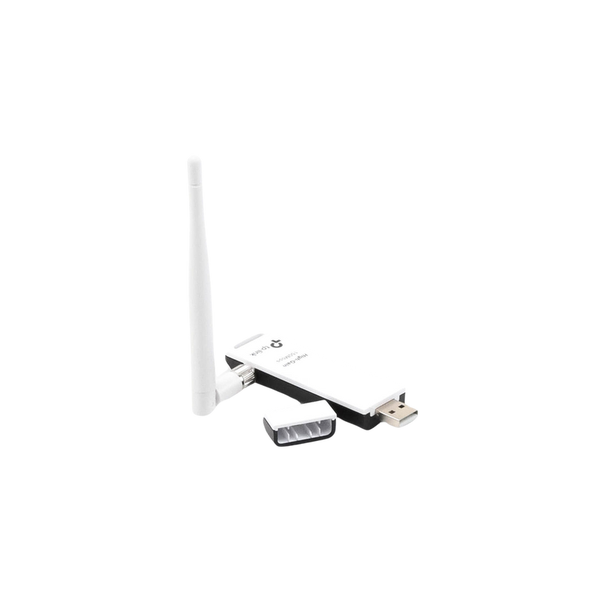 Adaptador USB inalámbrico de alta ganancia N 150 Mbps 2.4 GHz con 1 antena desmontable de 4dBi
