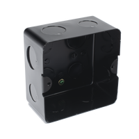 Caja de registro de acero galvanizado, 10x10 cm, Color Negro (11000-00000)