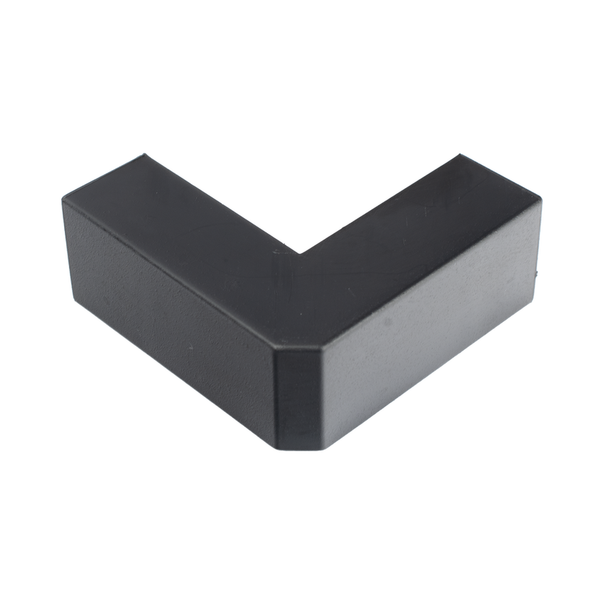 Esquinero Exterior Color Negro de PVC Auto Axtinguible, Para Canaleta TMK-1720-N-CC (5210-02003)