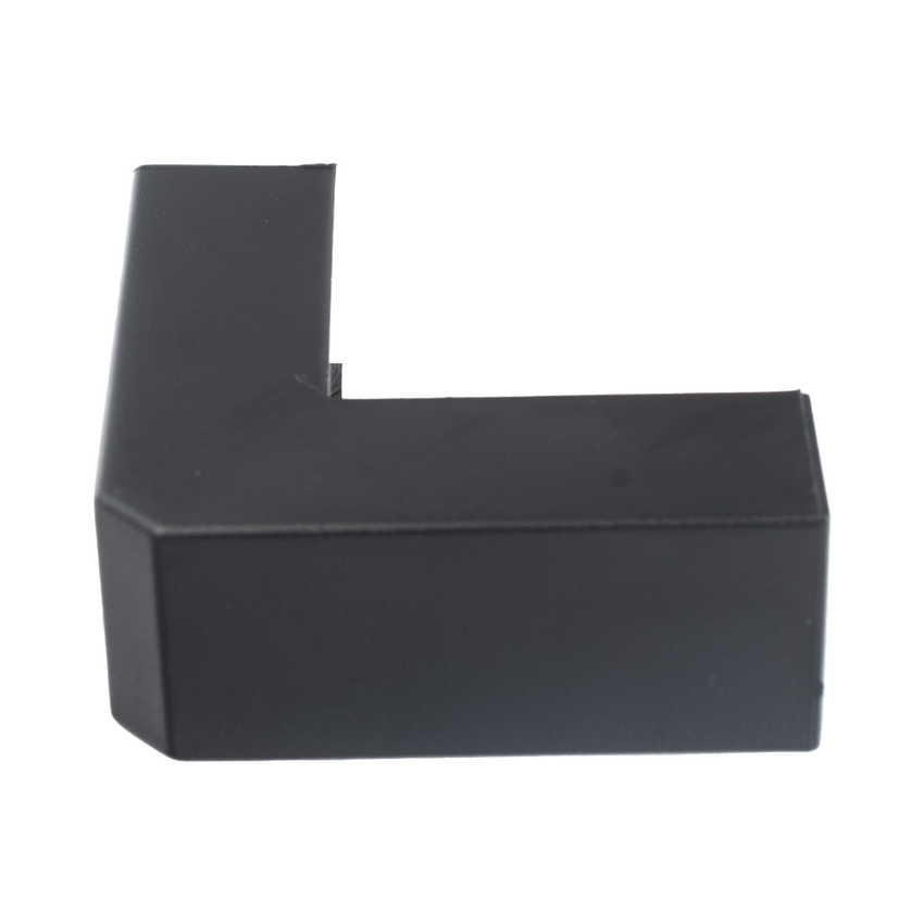Esquinero Exterior Color Negro de PVC Auto Axtinguible, Para Canaleta TMK-1720-N-CC (5210-02003)