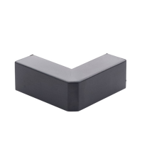 Esquinero Exterior Color Negro de PVC Auto Axtinguible, Para Canaleta TMK-1720-N-CC (5210-02003)