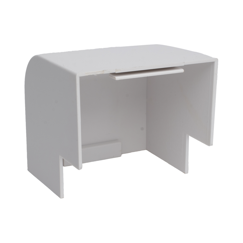 Esquinero Exterior Color Blanco de PVC Auto Axtinguible, Para Canaleta TMK-4577 (5510-02001)