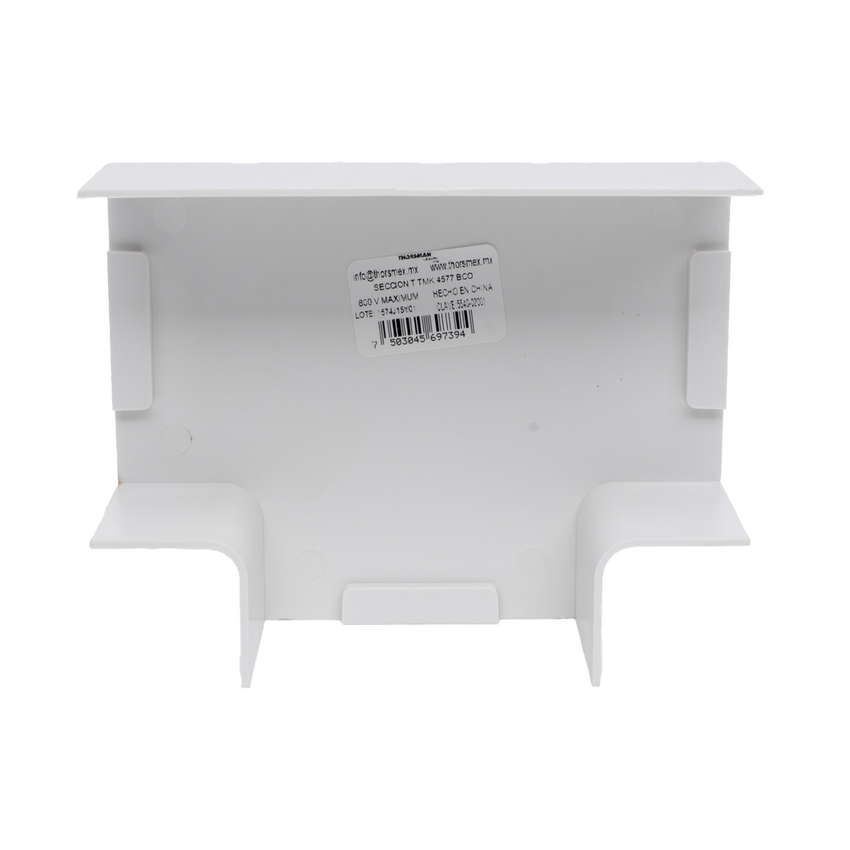 Sección en "T" Color Blanco de PVC Auto Extinguible, Para Canaleta TMK-4577 (5540-02001)