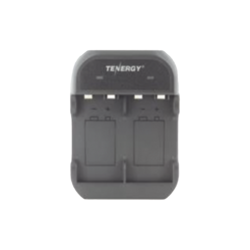 Cargador rápido de 2 compartimientos para baterías Ni-MH; Aplicable en baterías de 9 V /color negro