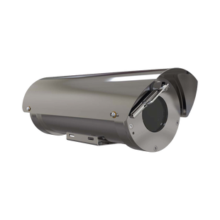 Camara IP Zoom con gabinete antiexplosion 2MP, 32X, IP68, WiseStream II / con wiper