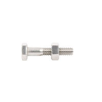 Paquete de 6 tornillos con tuercas de acero inoxidable 1/4 x 1 1/4”.