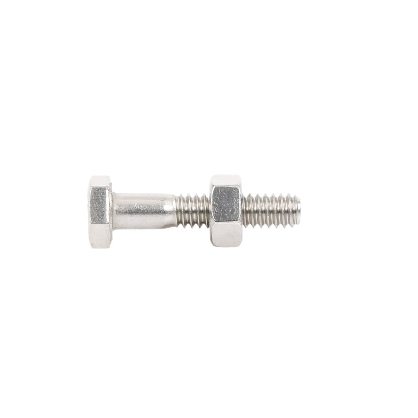Paquete de 6 tornillos con tuercas de acero inoxidable 1/4 x 1 1/4”.