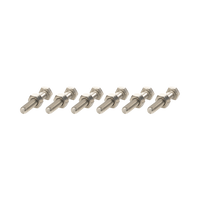 Paquete de 6 tornillos con tuercas de acero inoxidable 1/4 x 1 1/4”.