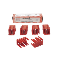 Taquete de 1/4  plástico paquete de 100 piezas para fijar objetos con tornillo en muros y techos de concreto o superficies sólidas, compatible con tornillo TH10X de 10 x 1 1/2"  (1103-03100)