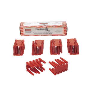 Taquete de 1/4  plástico paquete de 100 piezas para fijar objetos con tornillo en muros y techos de concreto o superficies sólidas, compatible con tornillo TH10X de 10 x 1 1/2"  (1103-03100)