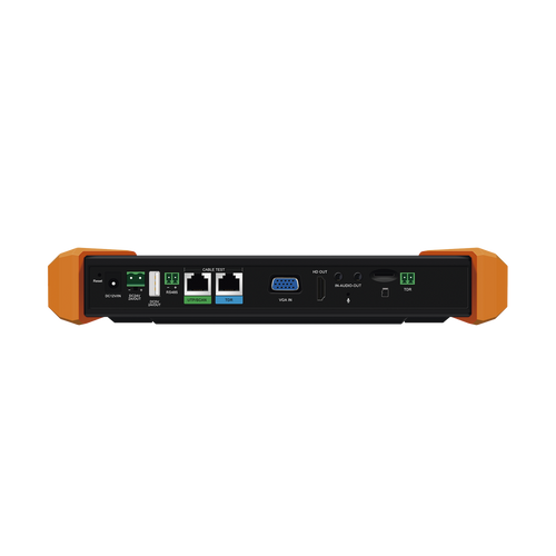 Tester Profesional Multifunción | Pantalla Táctil 7" | Láser Integrado | Cámara Integrada | Prueba IP/HD Coaxial | 4K/8K | H.265/H.265 | ONVIF | WiFi | Analizador de Cable | Medidor de Potencia Óptica y Red | TDR |